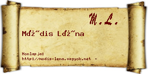 Módis Léna névjegykártya